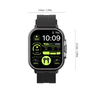 2-in-1 Smart Watch with TWS Earbuds, Wireless Call, Sports Fitness Tracker, Music Playback, Message Notification, Compatible with iOS & Android, Gift for Halloween & Christmas