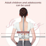 Back Posture Corrector 1pc -Upgraded Detachable Scoliosis Back Brace for Women, Yoga Posture Bar, Kyphosis Support Stretching Tool, Gymnastics Buckle Closure Hand Wash Iron Stick