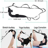 Yoga Foot & Leg Stretch Strap,Foot and Calf Stretcher Belt with Loops -Stretching Strap For Plantar Fasciitis, Heel Spurs, Foot Drop, Achilles Tendonitis & Hamstring (Black)