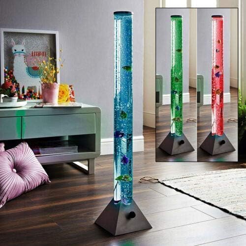 90CM Changing Water Tank Bubble Fish Floor Lamp Multicolours LED Aquarium.