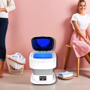 Home Small Folding Washing Machine Student Dormitory Underwear Socks Mini Cleaning Machine Portable Laundry Bucket