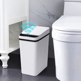 Bathroom Touchless Trash Can Waterproof Smart Automatic Motion Sensor Rubbish Can with Lid Electric Narrow Small Garbage