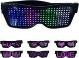 LED Light Up Glasses, Cyberpunk Luminous Glasses, Customizable Pattern Color Light Up Glasses for Masquerade Carnival Parties, Night Clubs, Music Festivals, Party Favors (USB Rechargeable)