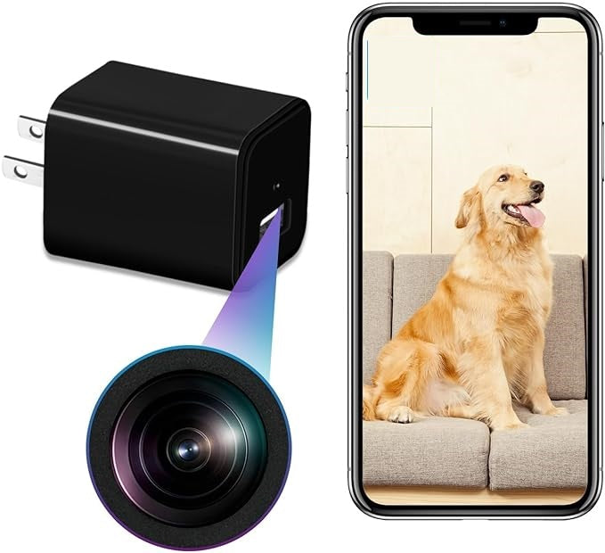 Spy Camera Charger - Hidden Camera - Video-Only Surveillance Camera - HD 1080P - Mini Spy Camera - USB Charger Camera - Secret Camera - Nanny Cam - Small Cameras for Security