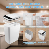 Bathroom Touchless Trash Can Waterproof Smart Automatic Motion Sensor Rubbish Can with Lid Electric Narrow Small Garbage