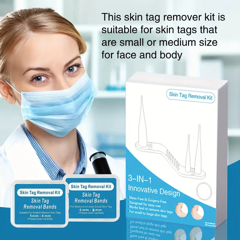 3 IN 1 Skin Tag Remover Wart Removal Mole Kit Tools, Skin Tag Removal Kit With Fast-Acting And Effectively Easy To Use At Home