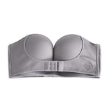 Women Strapless Front Buckle Lift, Girl Push Up Adjustable Breathable Invisible Wirefree Bra