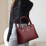 Elegant Women's Tote Bag, Large Capacity PU Leather Shoulder Bag With Crossbody Strap, Durable For Work Travel Shopping