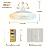 Aromatherapy Fan Light E27, Suitable For Home Bedroom Kitchen 85-265V LED Cooling Fan Bedroom Study Dormitory Fan Ceiling Fan With Light